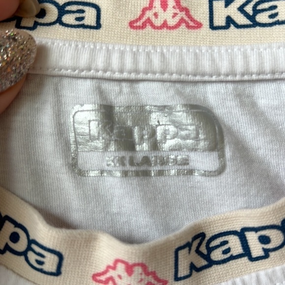 Kappa White Short Sleeve Tee XL runs small !! EUC MENS JUNIORS Sale - Picture 2 of 2